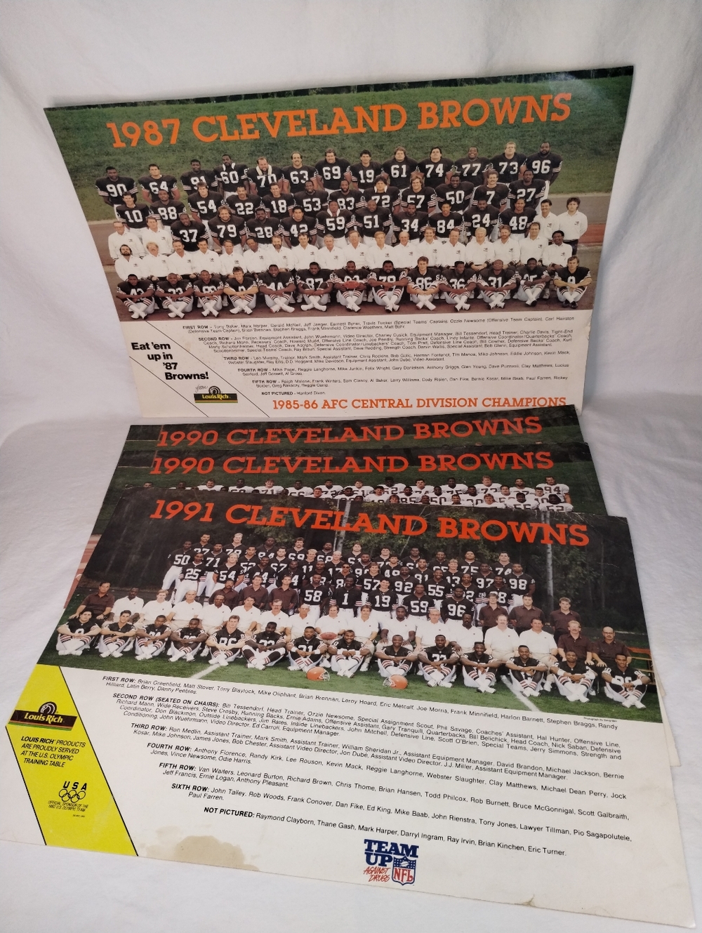 Cleveland Browns Team Posters Vintage - Set Of 4